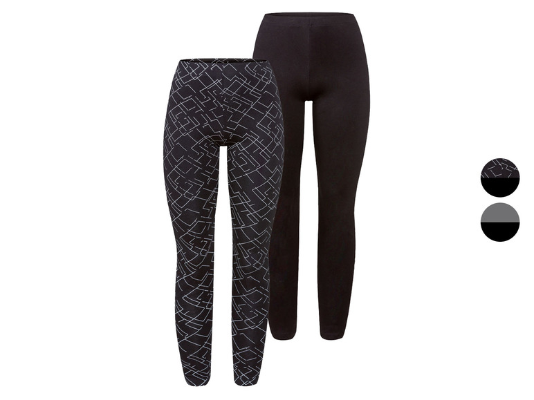 Aller en mode plein écran : esmara® Lot de 2 leggings femme - Image 1