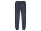 Pantalon de survêtement bleu foncé avec cordon de serrage et étiquette de marque.