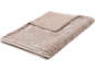 Couverture beige douce avec texture côtelée et doublure sherpa