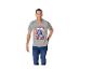 T-shirt gris Captain America pour papa, style décontracté.