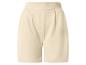 Shorts femme taille haute beige