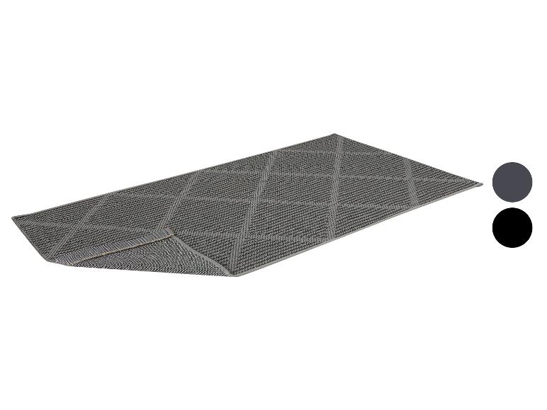 Paillasson gris et noir à motif géométrique