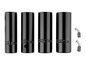 Quatre douilles noires de 7 mm, 9 mm, 21 mm et 22 mm et deux charbons avec ressort.