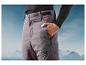 Pantalon de ski gris avec système de sécurité réfléchissant Recco.
