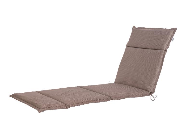 Coussin de chaise longue marron clair avec attaches