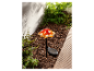 Lampe solaire décorative en forme de champignon pour jardin.