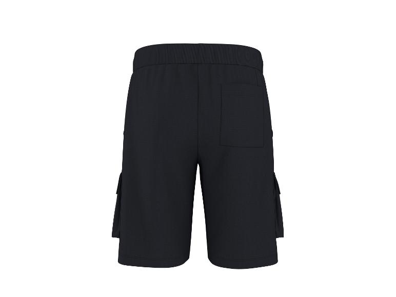 Short cargo noir avec poches latérales et arrière