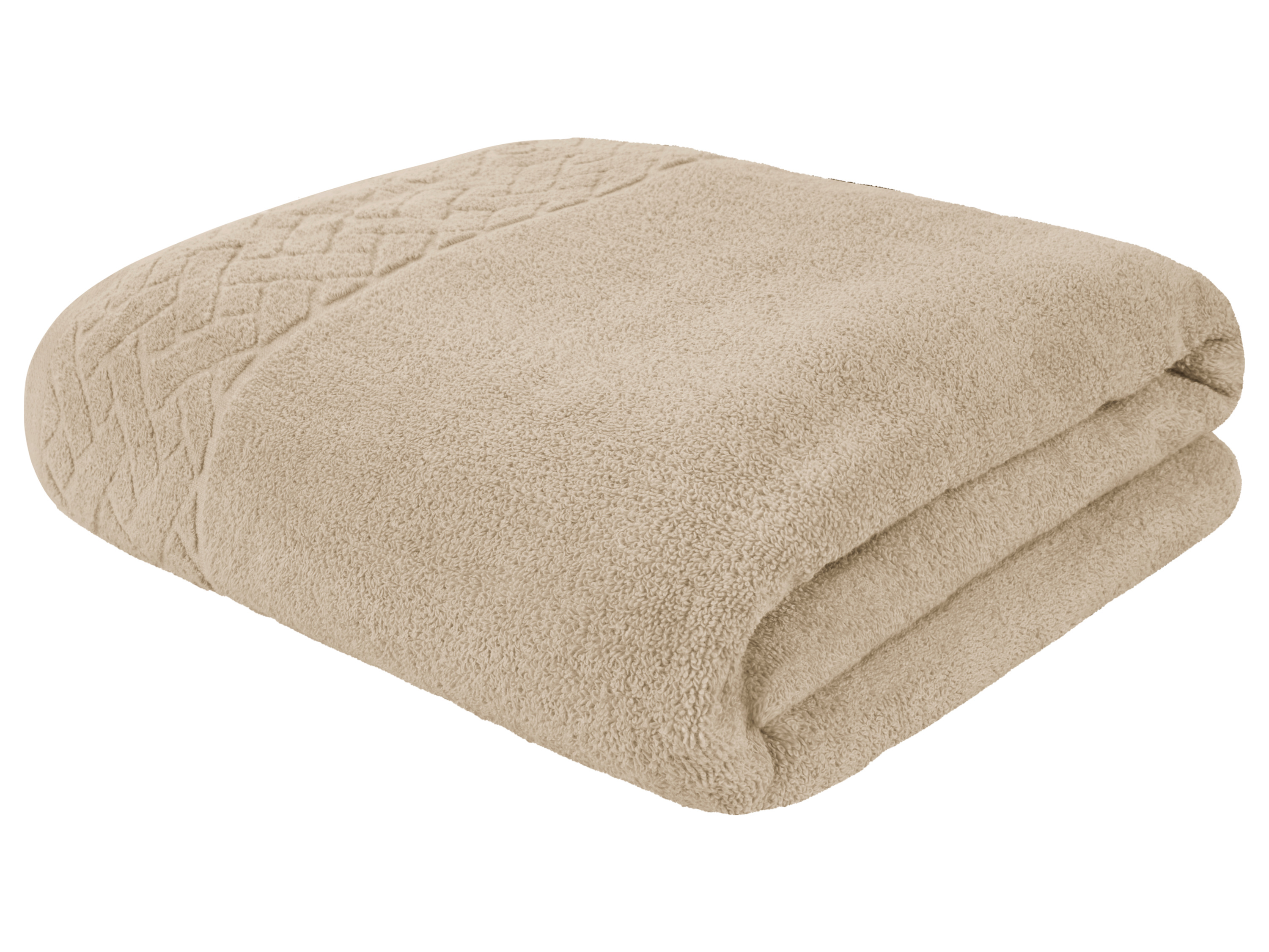 LIVARNO home Serviette de toilette en éponge, 100 x 150 cm (beige)