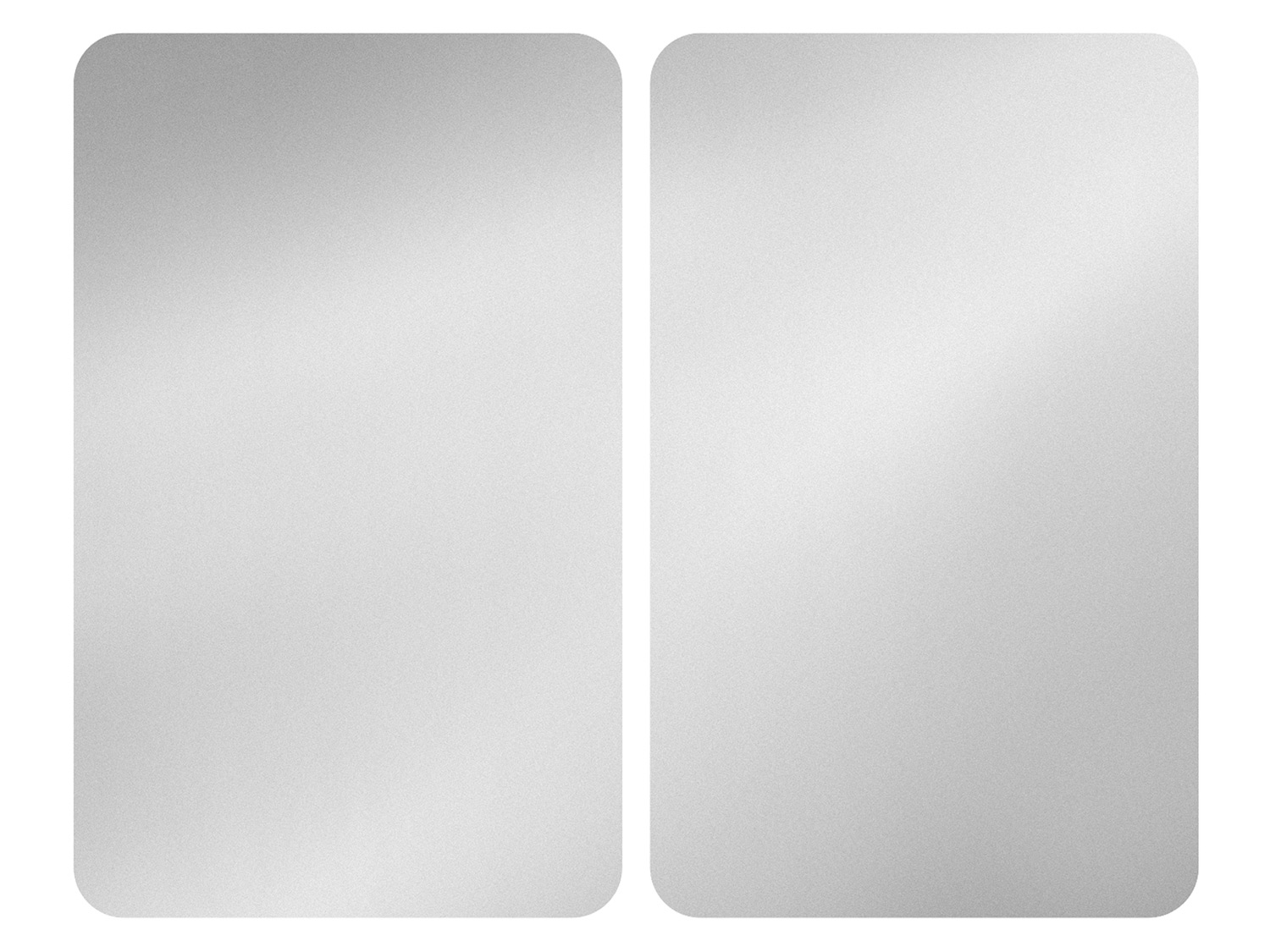 Wenko Plaque de cuisson »Universal«, 2 pièces, pour tous types de feux, en verre trempé. (Argenté)