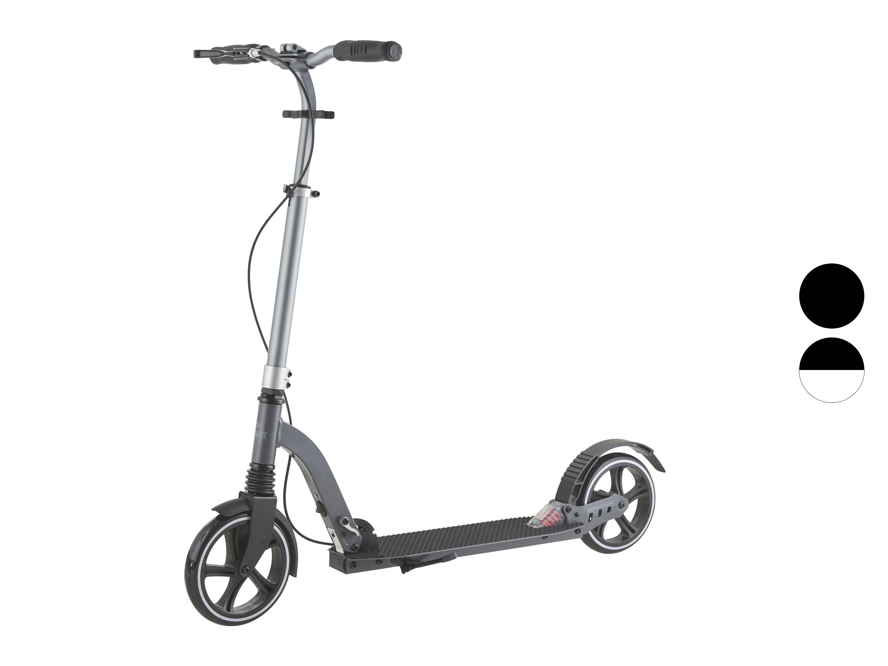 CRIVIT Trottinette Big-Wheel noir et blanc