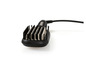 Une brosse à cheveux électrique noire avec un cordon.