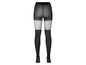 Collants noirs avec une bande blanche.