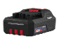 Batterie d'outil électrique noire et rouge de 2,0 Ah avec marquage X 20V TEAM