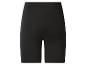 Short de cyclisme noir pour femme avec taille élastique et coupe ajustée.