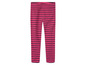 Leggings rayés roses pour filles.
