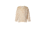 Haut de pyjama en polaire pour enfant de couleur crème avec motif ours.