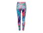 Leggings de sport à motif floral abstrait, couleurs vives.