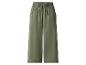 Pantalon large vert olive avec taille élastique et cordon de serrage.