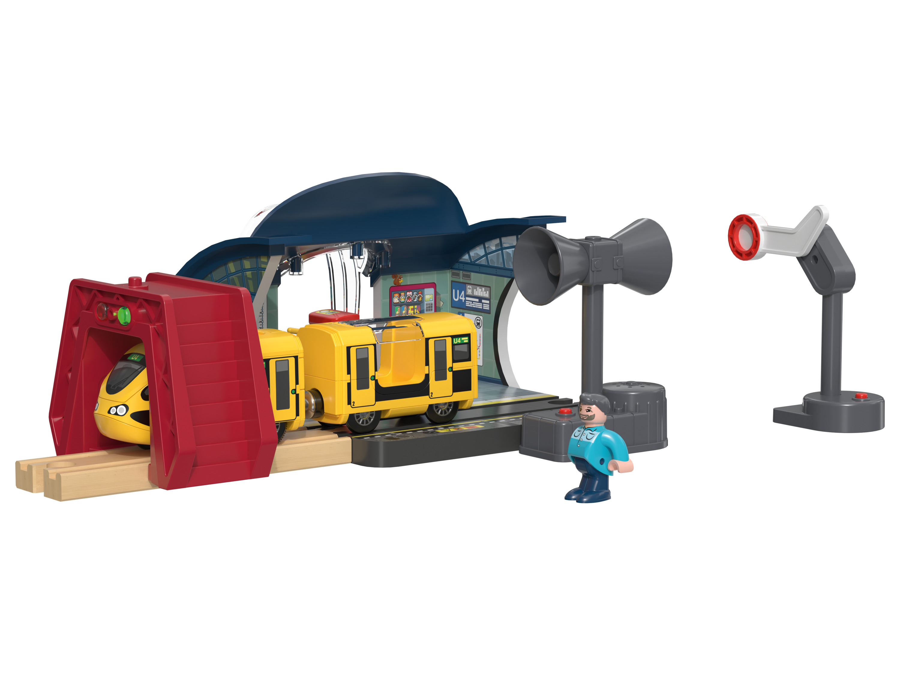 Playtive Set gare interactive ou set intervention pompiers (Station de métro)
