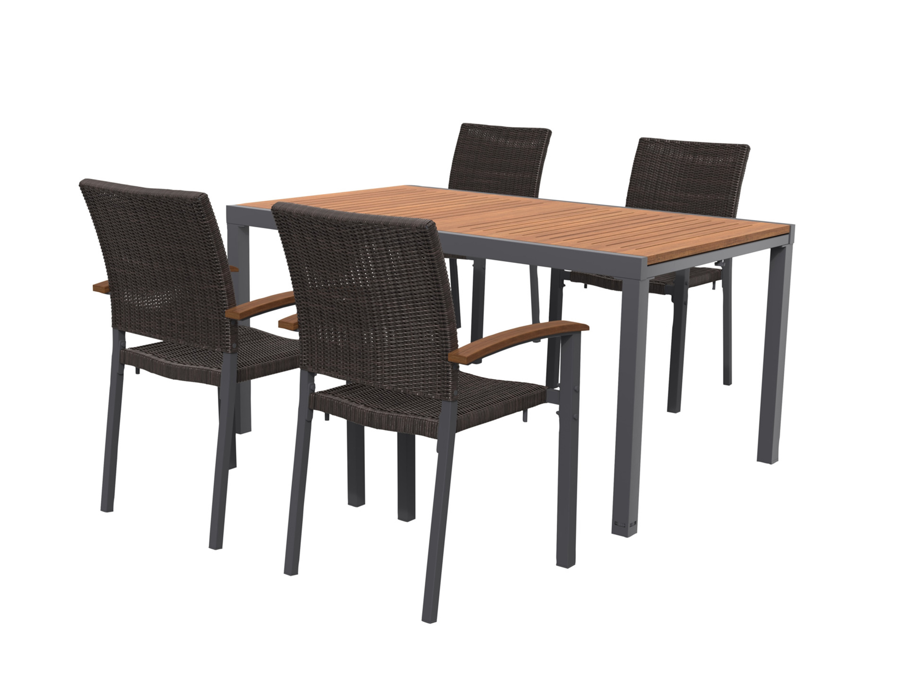 LIVARNO home Table extensible + Chaises empilables Valencia