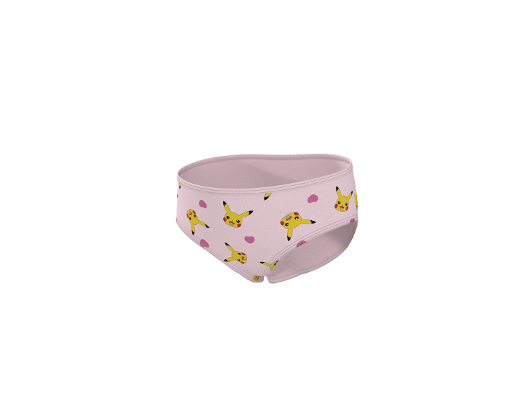 Culotte rose pour femme avec motif de personnage de dessin animé et de cœurs