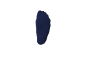 Chaussette de sport bleu marine sur fond noir.