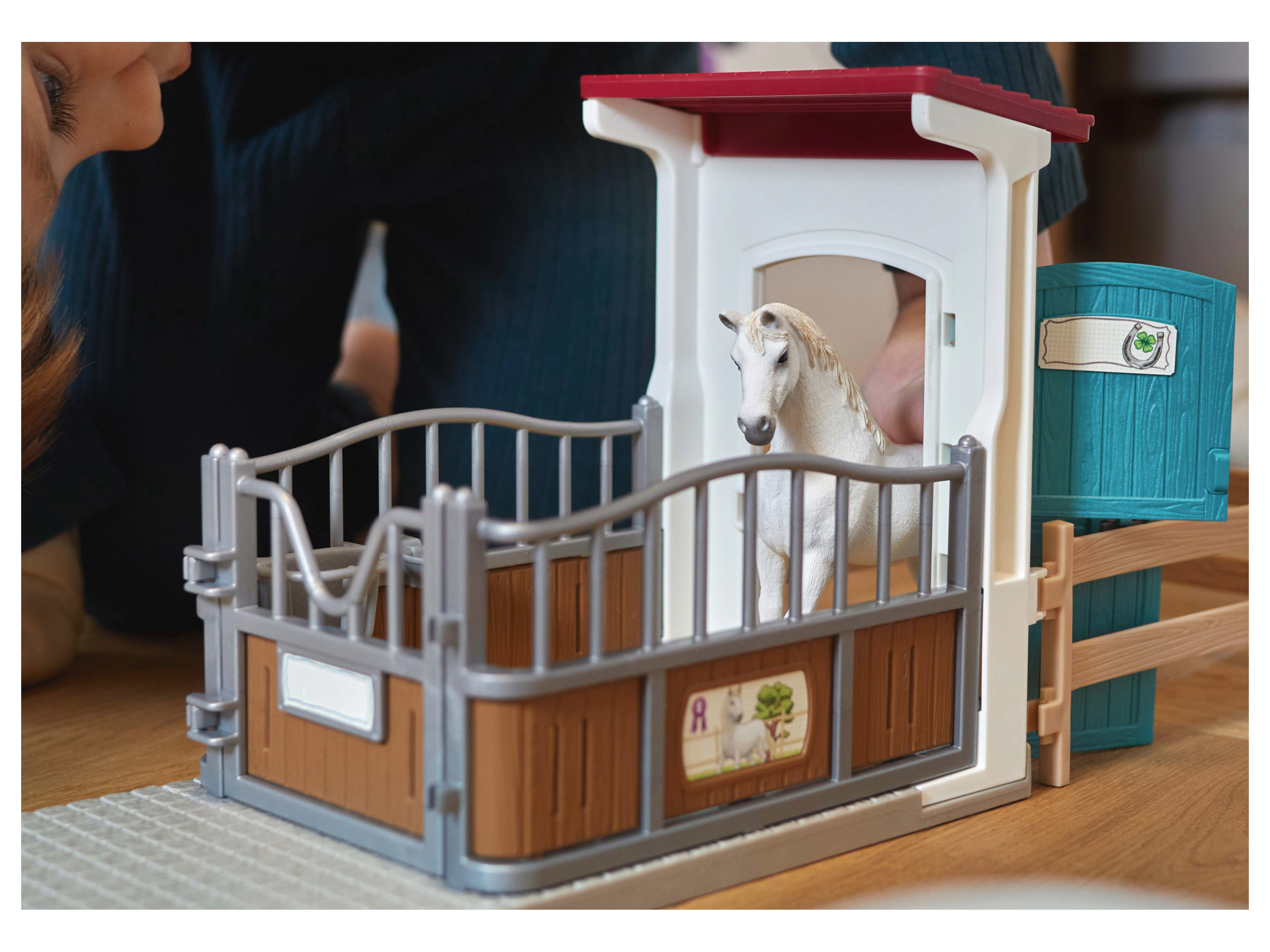 Box avec étalon Pur Sang anglais Extension pour écurie schleich pour enfant Schleich 42569 HORSE CLUB dès - vue 7