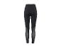 Legging noir taille haute pour femme avec empiècements en mesh.