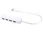 Un hub USB blanc à 4 ports de la marque TRONIC