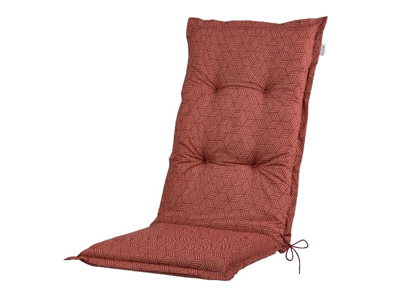 Coussin de chaise rouge à motifs avec attaches