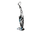 Nettoyeur de sols vertical multi-surfaces en blanc, noir et bleu.