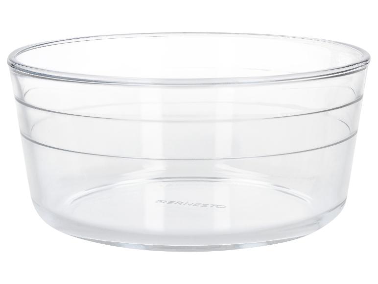 Bol en verre transparent ERNESTO avec deux lignes horizontales.