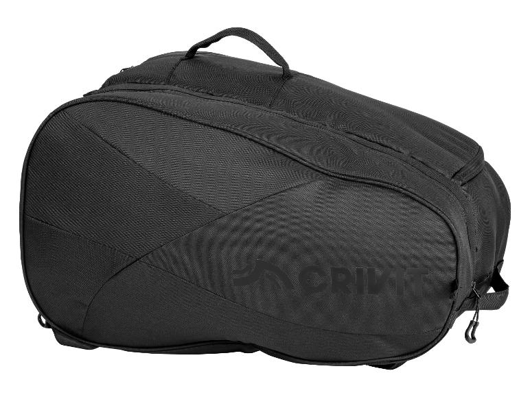 Sac de sport noir avec poignée et compartiments zippés