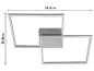 Plafonnier LED moderne gris et blanc de 51,3 cm de long et 51,3 cm de large