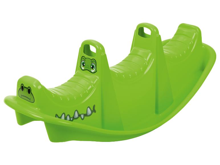 Balançoire à bascule verte en forme de crocodile pour enfants
