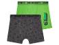 Deux boxers Minecraft : un vert, un gris avec motifs Creeper.