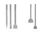 Un ensemble d'outils pour marteau piqueur avec différents burins.