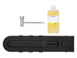 Un kit d'outils Parkside avec un tournevis, une douille et une bouteille de liquide.