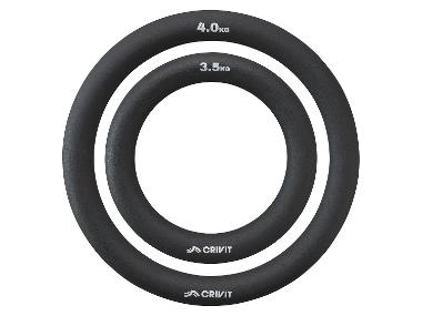 CRIVIT Lot de 2 anneaux de musculation, 3,5 kg et 4 kg