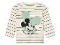 Un t-shirt à rayures à manches longues avec Mickey Mouse.