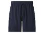 Short de pyjama bleu marine avec taille élastique et cordon de serrage.