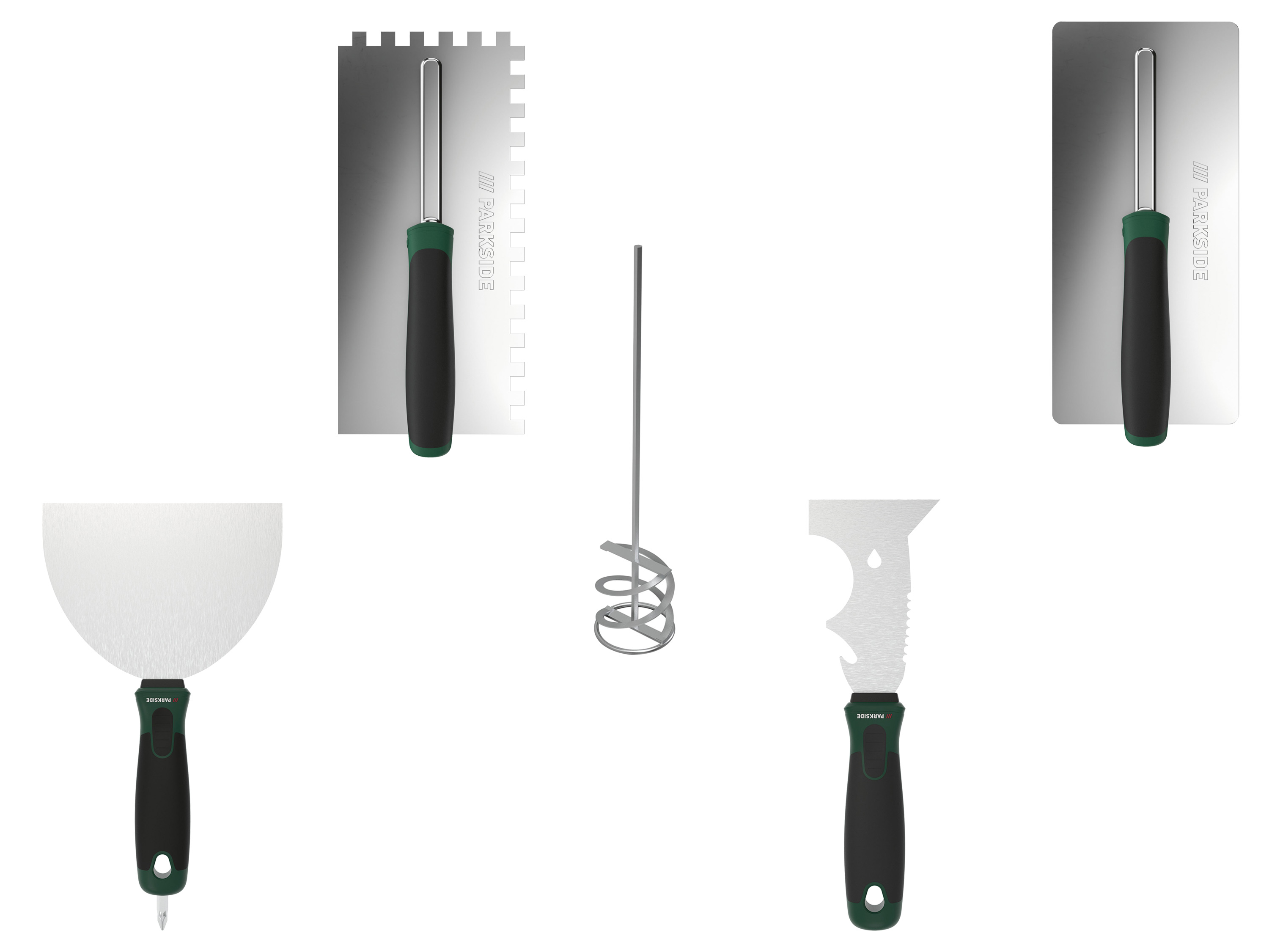 PARKSIDE® Spatule multifonction ou Spatule de plâtrier ou Platoir lisse ou Mélangeur de peinture et d’enduit ou Platoir denté