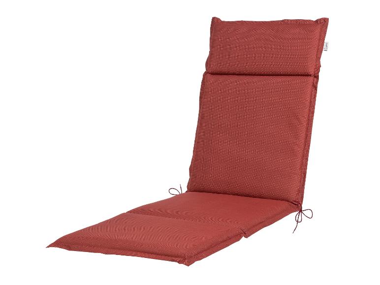 Coussin de chaise longue rouge brique avec attaches, marque LIVARNO