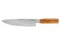 Couteau de chef en acier inoxydable avec un manche en bois de bambou.