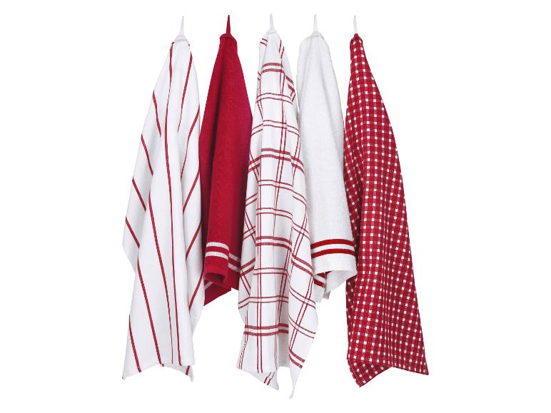 Lot de 5 torchons de cuisine