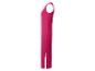 Robe longue sans manches fuchsia pour femme avec fentes latérales, vue de côté.