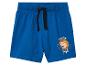 Shorts bleus pour enfant, motif Peppa Pig jungle.