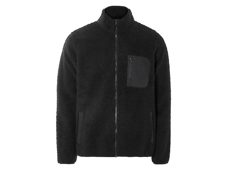 Une veste en polaire noire à fermeture éclair.