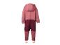 Combinaison enfant rose et bordeaux avec détails réfléchissants, vue arrière.