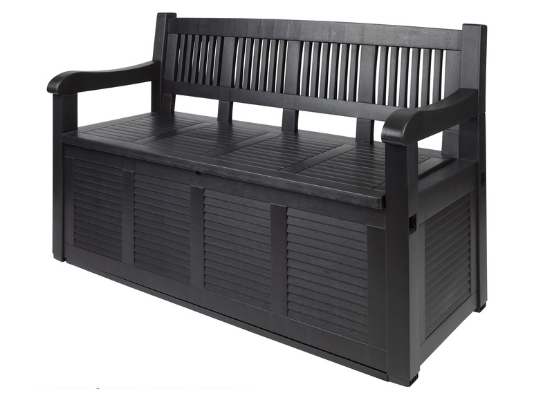 Aller en mode plein écran : LIVARNO home Banc de jardin avec coffre de rangement, 280 L, en plastique - Image 5